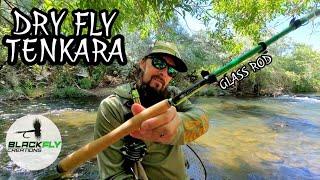 Tenkara Fly Fishing "A Dry Fly Adventure" Dragontail Foxfire Glass Rod in Action by Black Fly - Utah