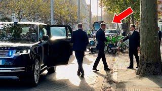 COVERT OPERATION: PRINCE WILLIAM MEETS PRINCE OF OMAN IN KENSINGTON, LONDON 