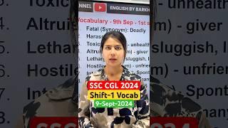 SSC CGL EXAM ANALYSIS 2024 | Shift -1 Vocab #shorts #ssc #ssccgl2024 #ssccgl