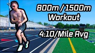 MAJOR 800m/1500m Track Workout (4:10/mi avg) | Road to USA's Pt 1