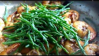 DRY PRAWN CURRY with SAMPHIRE