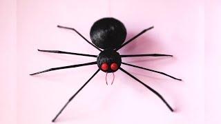 DIY Halloween Decorations | Huge Paper Spider from Newspaper | Little Crafties