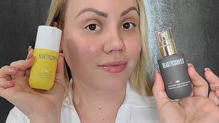 BeautyCounter Vitamin C Serum & Overnight Resurfacing peel Demo/ First impressions. oily skincare