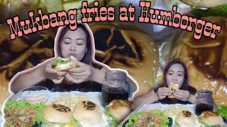 mukbang fries, humborger, at butter garlic shrimp || @indaynenethvlog30