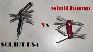 [EN] Victorinox - MINICHAMP  Vs  Leatherman - SQUIRT PS4 [COMPARISON]
