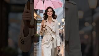 Elegance in Motion: Rainy Day Style  #vienna #trenchcoat #시네마틱 #fashion #beautiful #스타일앤뷰티 #ai