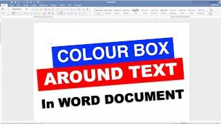 How To Put a Colored Box Around Text In Word