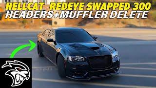 Hellcat Redeye Swapped Chrysler 300 Exhaust Sound w/ Headers & Muffler Delete!