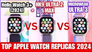 Hello Watch 3+ 2024 v HK9 Ultra 2 Max v Microwear Ultra 3 2024 | Top Apple Watch Ultra Clones 2024 