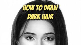 How To Draw Dark Hair || Pencil Drawing