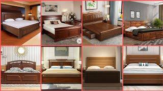 decent and simple wooden bed designs | Top designs of wooden bed