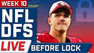 NFL DFS Live Before Lock | Week 10 NFL DFS Picks for DraftKings & FanDuel