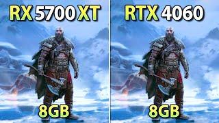 RX 5700 XT vs RTX 4060 - Test in 8 Games + FSR 3.1 & DLSS 3 Frame Generation