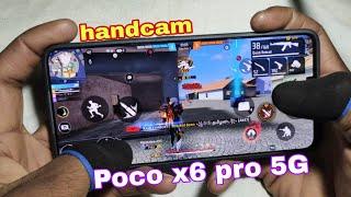 POCO X6 pro 5G || Mobile  phone ||free fire max || handcam gameplay test 21 days !!