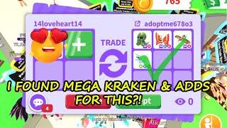 OOF  I DECLINED MEGA KRAKEN & GOOD MEGA ADDS FOR IT!  WAS IT A PROFIT TRADE?!  Adopt Me - Roblox