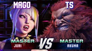 SF6 ▰ MAGO (Juri) vs TS (Akuma) ▰ High Level Gameplay