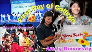 1st Day of COLLEGE 2024 | Ganpati Visarjan | Engineer's Day at AMITY UNIVERSITY #AUJ