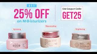 Get 25% Off on Moisturizers