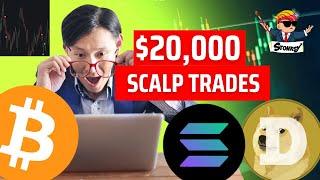 $20,000 Scalp Trades using STONKSY & Market Cipher on BTC & SOL!! 