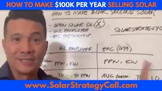 How to make $100,000 your first year selling solar | James The Solar Energy Expert