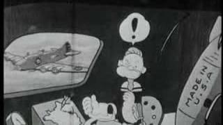 Hilarious Vichy Propaganda: Mickey bombing France.