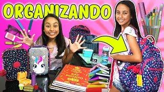 ORGANIZANDO MINHA MOCHILA PARA VOLTA ÀS AULAS | COISAS DA LUNA