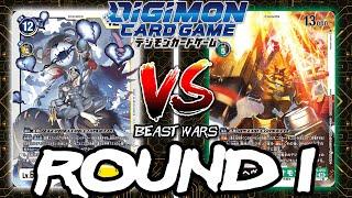 MetalEtemon VS HeavyLeomon!! | Digimon Card Game: EX5 Animal Colosseum Beast Wars (ROUND 1)