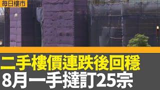 每日樓市｜二手樓價指數連跌後回穩 8月一手撻訂25宗 按月大升67%｜6月私樓零動工，上半年4335伙跌48%｜ 28Hse特約 : 每日樓市│HOY TV資訊台│香港 有線新聞