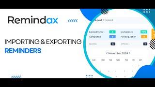 Importing and Exporting Reminders #remindax, #documentexpiration