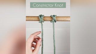 Constrictor Knot Tutorial | DIY MACRAME