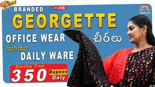 Branded Georgette sarees 350 Only | latest model sarees telugu | Akki Latest Collections is | live