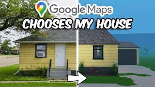 Using GOOGLE MAPS to Build me a HOUSE in BLOXBURG