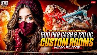PUBG Mobile Live | 720 & 360 UC and Cash Custom Rooms | Pubg Custom Rooms | Hina Plays is Live