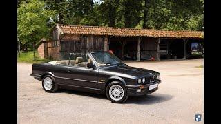 BMW E30 325i Cabriolet, Diamantschwarz, 108.000 km's, Full service history Oldenzaal Classics