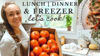 Lunch, dinner, and FREEZER! Cook healthy summer recipes with me