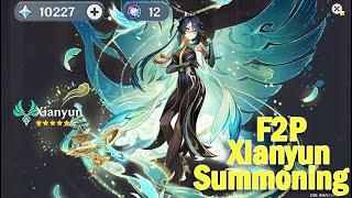 F2P Xianyun Summoning | 4.4 Xianyun Banner Pulls | Genshin Impact 2024 