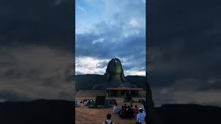 112-feet statue of Adiyogi Shiva on the foothills of Nandi Hills in Chikkaballapura in Bengaluru.