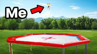 How High Can We Go on the Worlds BIGGEST Trampoline?