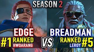 T8  EDGE (#1 Ranked Hwoarang) vs BREADMAN (#5 Ranked Leroy)  Tekken 8 High Level Gameplay