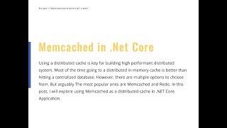 Memcached as Distributed Cache in .Net Core Application