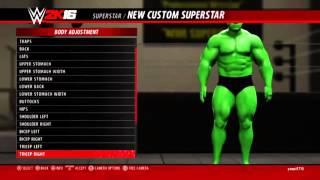 How to make The hulk in WWE 2K16 (WWE 2K16 HULK Tutorial)