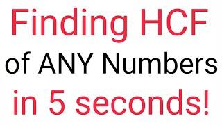 Fastest and Easiest way to find HCF | How to find HCF #hcf #highestcommonfactor