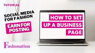 How to set up a business page on Fashonation