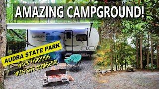 The BEST Campground Right on the River! | Audra State Park, West Virginia