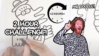 2 HOUR CHALLENGE! How Many Doodles Can I Do? | Mr Doodle