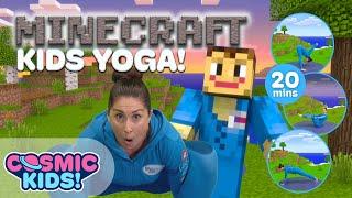 Minecraft | A Cosmic Kids Yoga Adventure!  - Minecraft Videos for Kids