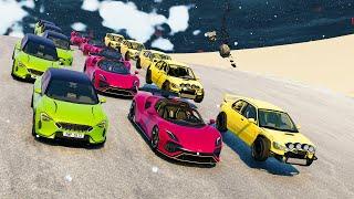 The Biggest BeamNG Multiplayer Race I've EVER Done! (15+ Cars!)