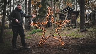 XXL Weihnachtsstern aus Holzböcken - lohnt sich der TikTok Hype?