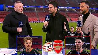 Arsenal Smashed PSV 7-1 Arteta on Fire! Gunners Passion Ignites UCL Hopes! & Rooney’s Crazy Reaction