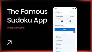 Designing the FAMOUS SUDOKU App Design in Figma - Web Design Speed Art - Tutorial